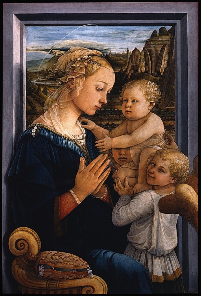 フィリッポ・リッピ作『聖母子像』1450-1465年、ルネサンス期の宗教画