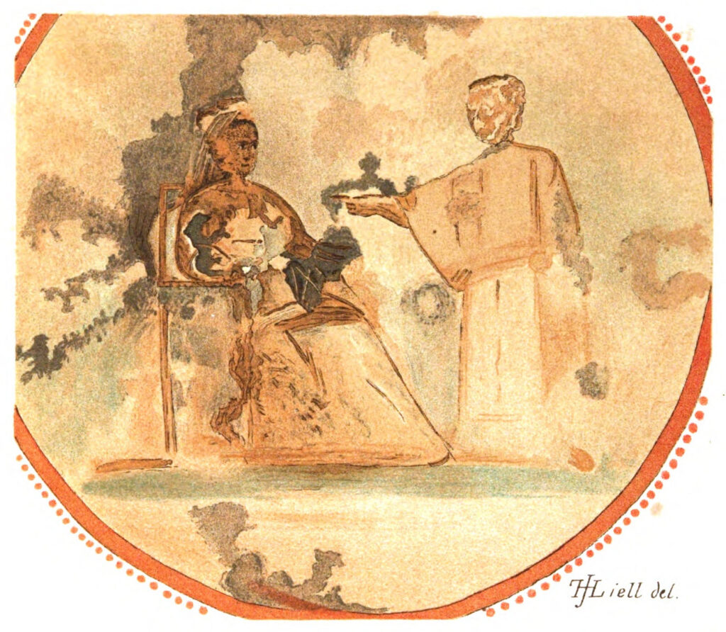 ローマのプリシッラのカタコンベに残る初期キリスト教のフレスコ画で、受胎告知を描いた最古級の例