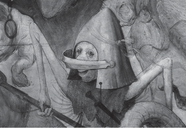 ブリューゲル『反逆天使の墜落』構図の下絵(ダイアグラム)