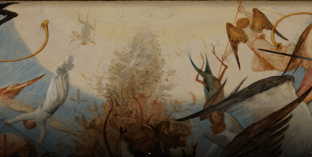 ブリューゲル『反逆天使の墜落』:至高天から堕ちる天使たち