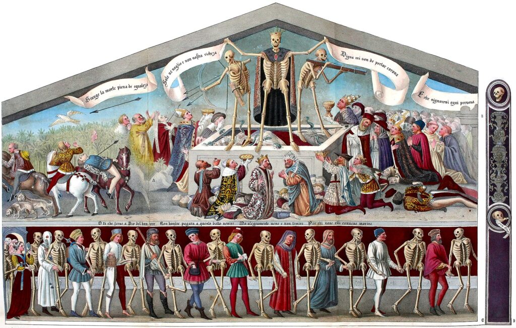 1859年イタリア・ミラノの寓意画『死の勝利と舞踏』