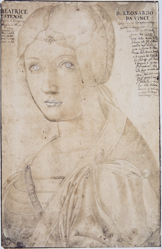 ベアトリーチェ・デステの肖像スケッチ（レオナルド・ダ・ヴィンチ）
