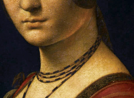 《ラ・ベル・フェロニエール》の頬の部分（部分図）